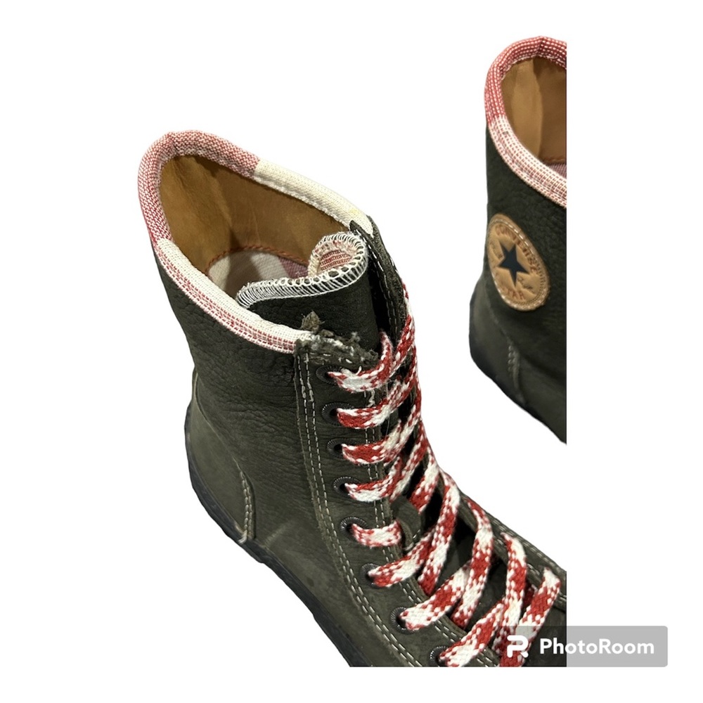 Converse Chuck Taylor All Star High tops Dark Green Leather Women’s Sz 5.5 - Picture 9 of 12